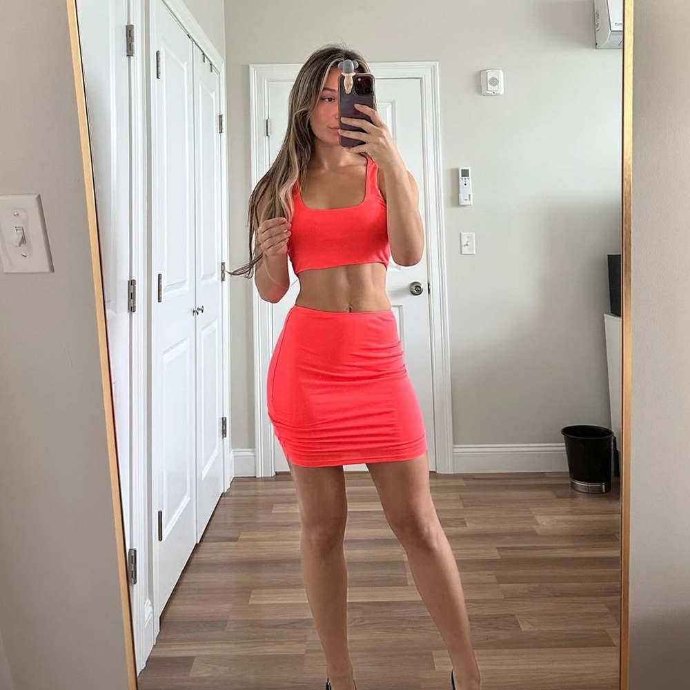 superdown Bright Coral Mini Dress